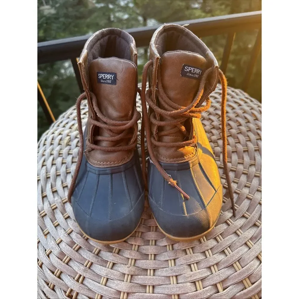 Sperry Port Boots Boys 3M Duck Boots 2 UK 36 EU rain Fall Winter Warm